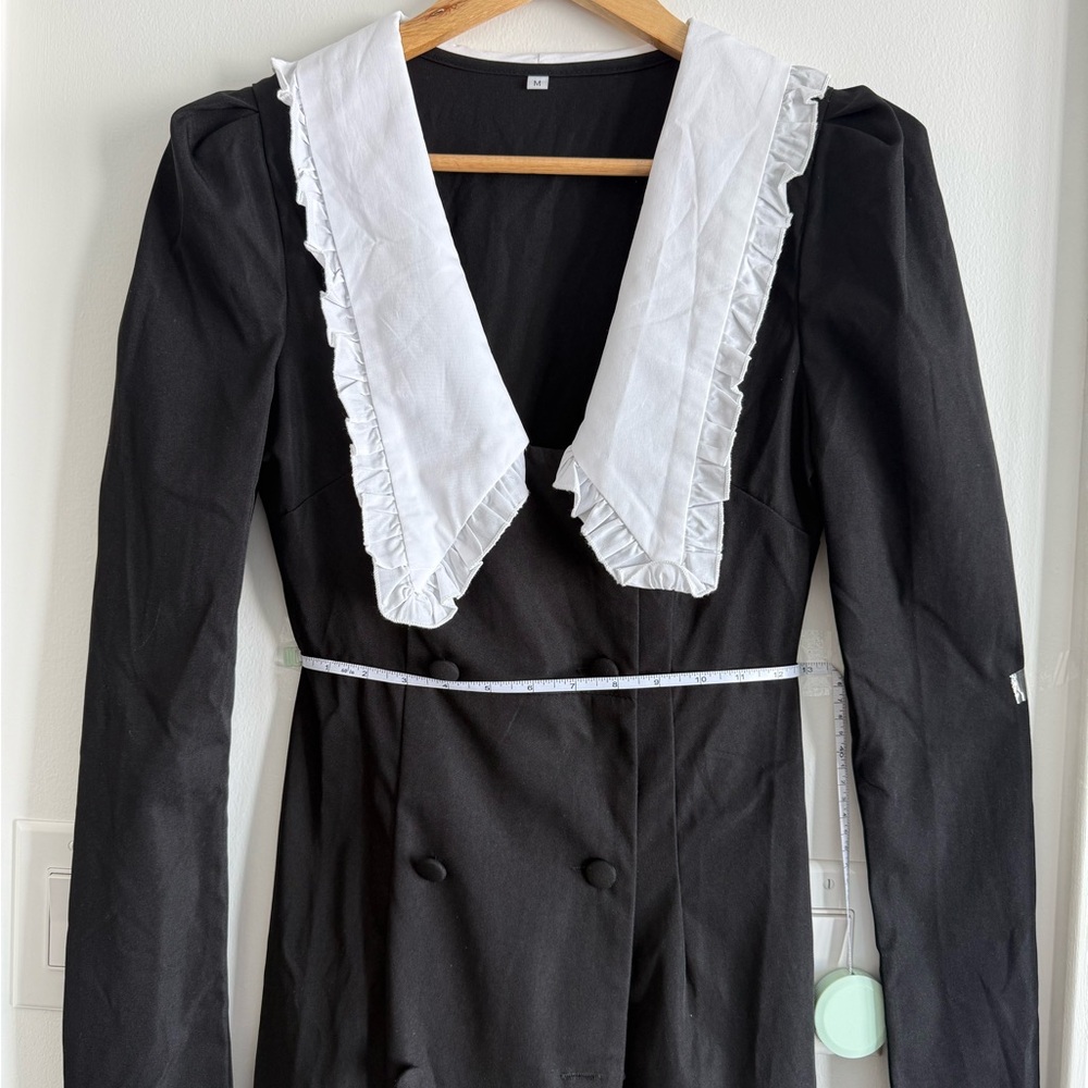 Black Dress with White Collar - Picture 2 of 4